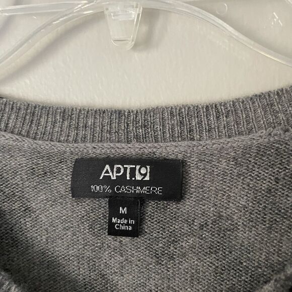 Apt 9 Size M Gray Black Animal Print Long Sleeve Cashmere Sweater Cardigan - Picture 4 of 6